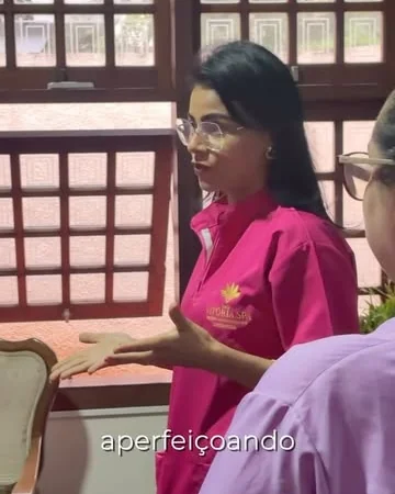 Enfermeira em treinamento na Rede Vitória Spa